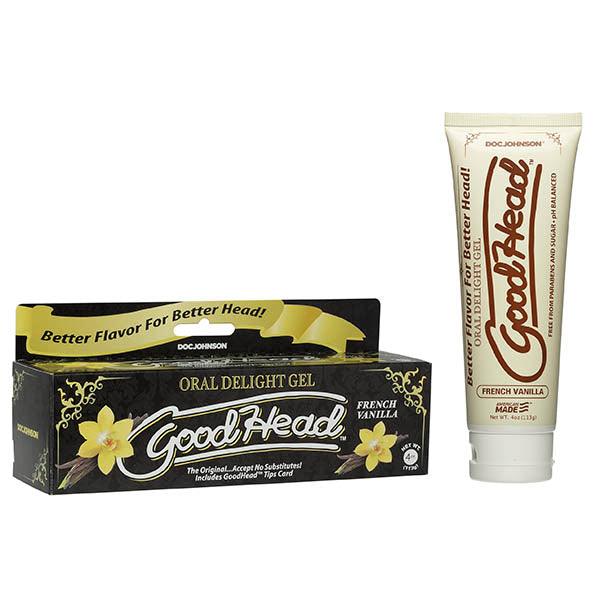 GoodHead Oral Delight Gel - French Vanilla Flavoured Oral Sex Lotion - 113 g Tube - 1360-08-BX