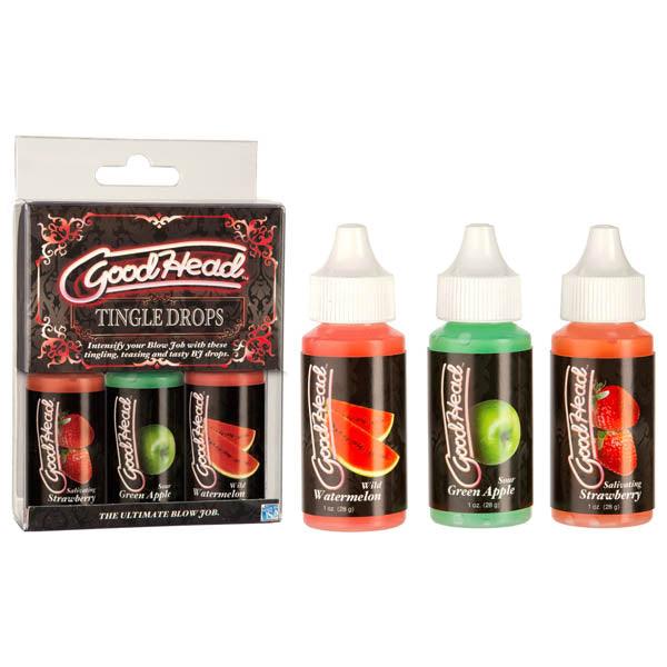 Goodhead - Tingle Drops - Oral Sex Gels - Pack of 3 Flavoured 29 ml Bottles - 1360-13-BX