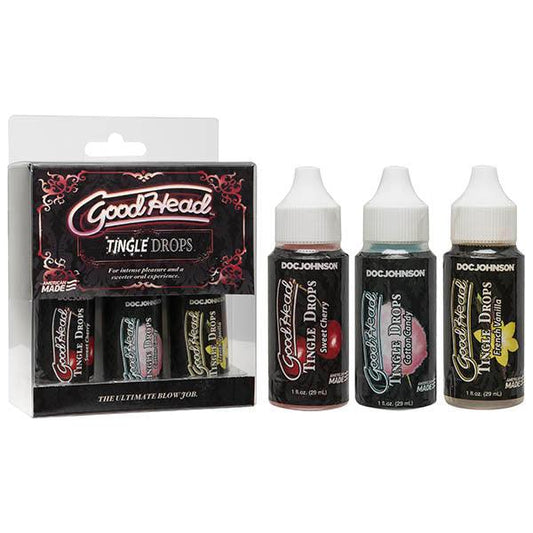 GoodHead Tingle Drops - Cherry, Cotton Candy & French Vanilla - 3 Pack - 1360-19-BX