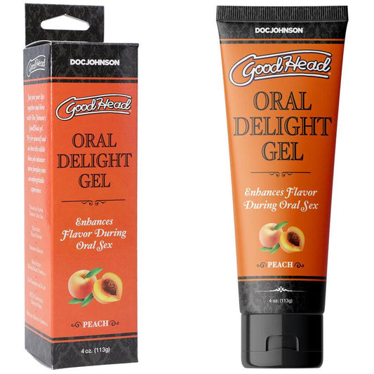 GoodHead Oral Delight Gel - Peach - Peach Flavoured Oral Gel - 120 ml Tube - 1361-09-BX