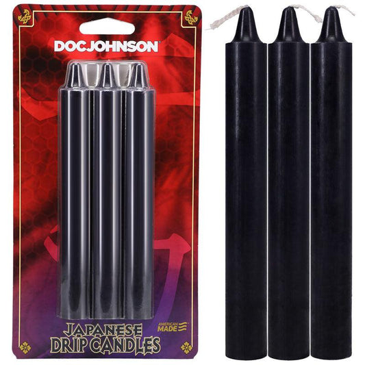 Japanese Drip Candles - Black - Black 3-Pack - 2101-05-CD