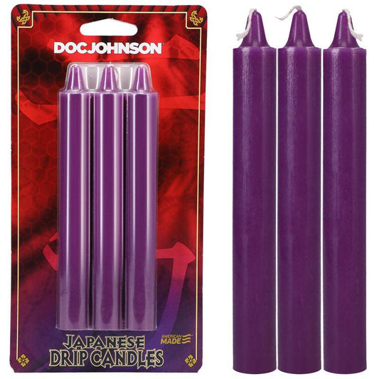 Japanese Drip Candles - Purple - Purple 3-Pack - 2101-06-CD