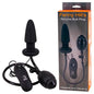 Seven Creations Fanny Hills - Black Silicone Inflatable & Vibrating Butt Plug - 2416-05ABLK-BX