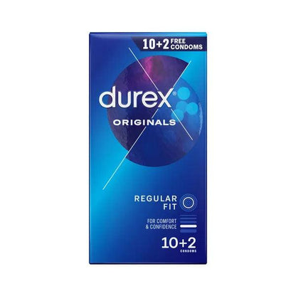 Durex Originals Regular Fit Condoms - Regular Fit Latex Condoms - 10 Pack + 2 Free - 3213341