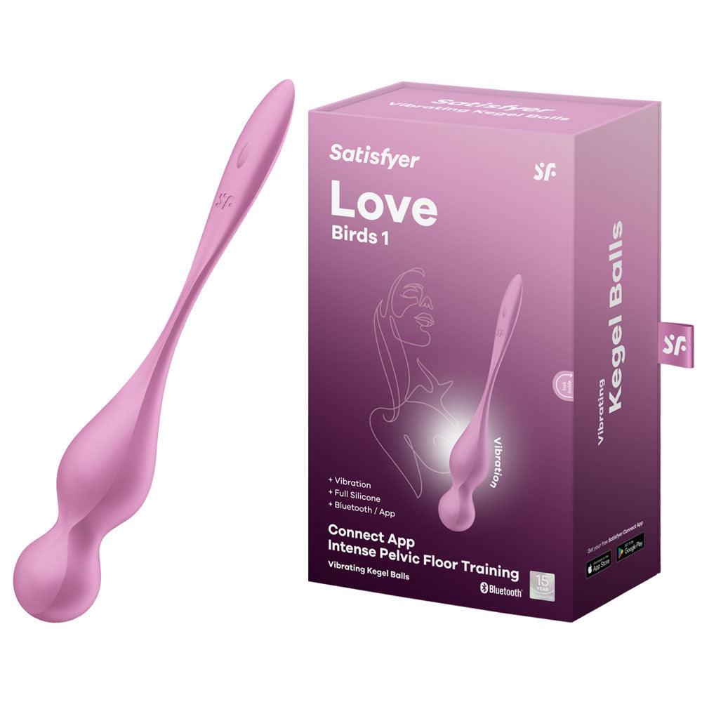 Satisfyer Love Birds 1 - Pink - Pink USB Rechargeable Pelvic Floor Trainer with App Control - 4002927