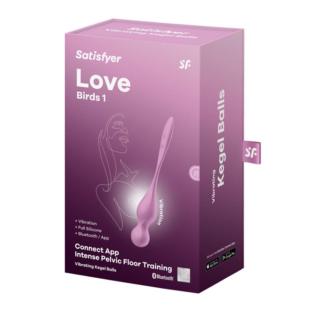 Satisfyer Love Birds 1 - Pink - Pink USB Rechargeable Pelvic Floor Trainer with App Control - 4002927