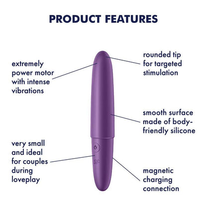 Satisfyer Ultra Power Bullet 6 - Purple USB Rechargeable Bullet - 4007670