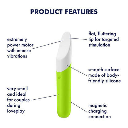 Satisfyer Ultra Power Bullet 7 - Green USB Rechargeable Bullet - 4007694