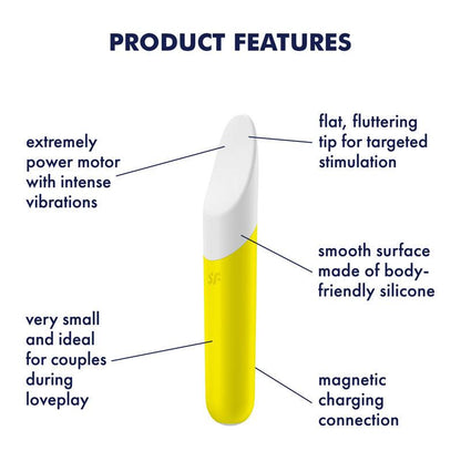 Satisfyer Ultra Power Bullet 7 - Yellow USB Rechargeable Bullet - 4007700