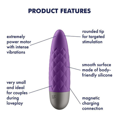 Satisfyer Ultra Power Bullet 5 - Purple USB Rechargeable Bullet - 4007786