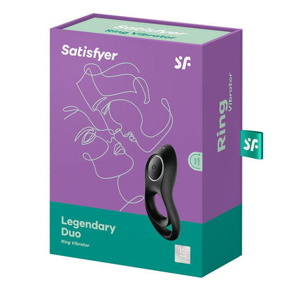 Satisfyer Legendary Duo - Black USB Rechargeable Cock & Balls Ring - 4009902