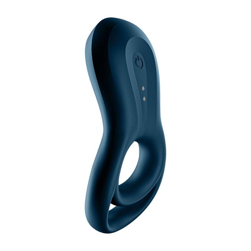 Satisfyer Epic Duo - Navy Blue USB Rechargeable Cock & Balls Ring with App Control - 4009940