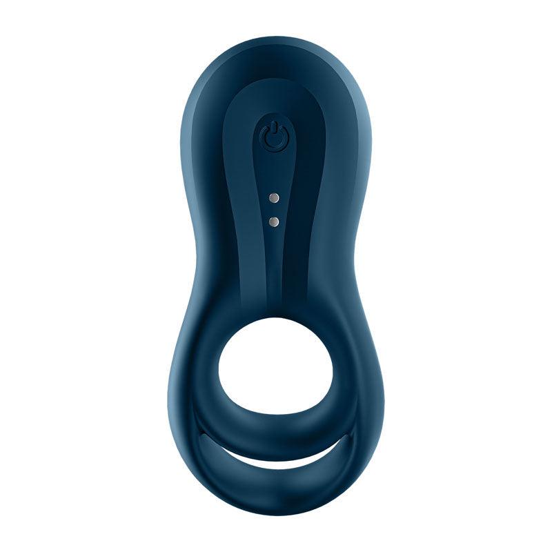 Satisfyer Epic Duo - Navy Blue USB Rechargeable Cock & Balls Ring with App Control - 4009940