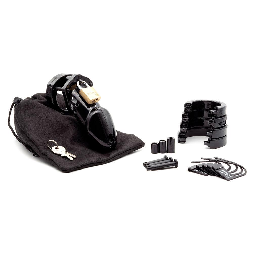 CB-6000 Chastity Cock Cage Kit - Black - Black 3.25 Inch Cock Cage Kit - 6000BLK