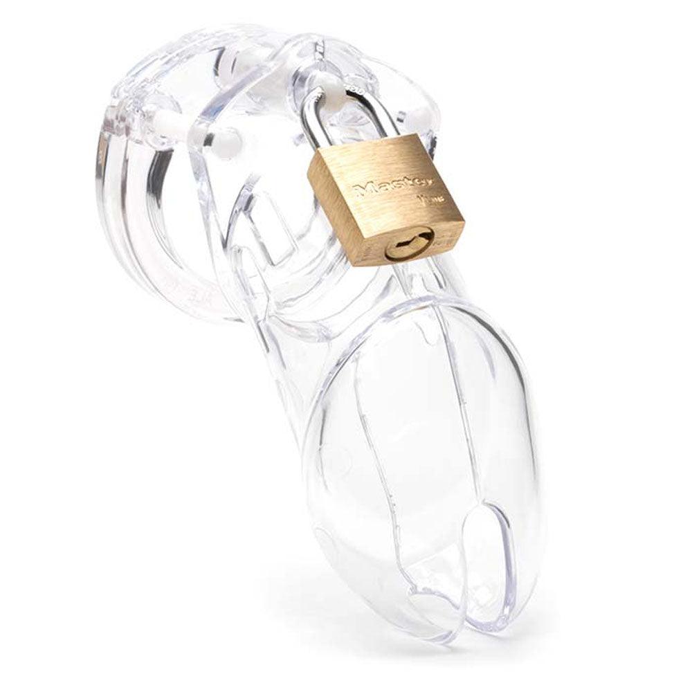 CB-6000 Chastity Cock Cage Kit - Clear - Clear 3.25 Inch Cock Cage Kit - 6000CLR