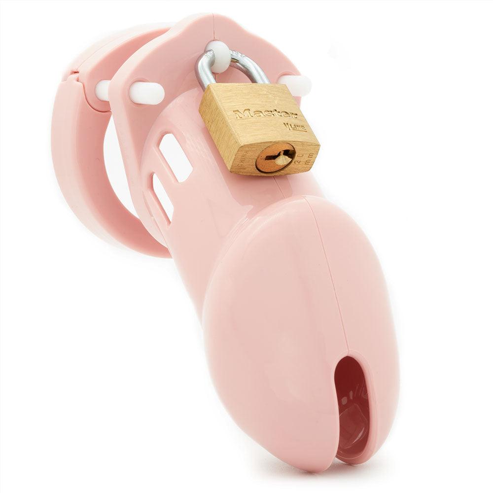 CB-6000 Chastity Cock Cage Kit - Pink - Pink 3.25 Inch Cock Cage Kit - 6000PNK