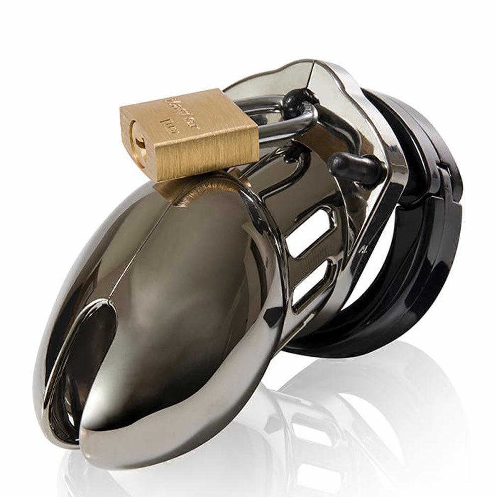 CB-6000S Chastity Cock Cage Kit - Chrome - Chrome 2.5 Inch Cock Cage Kit - 6000SCHRM