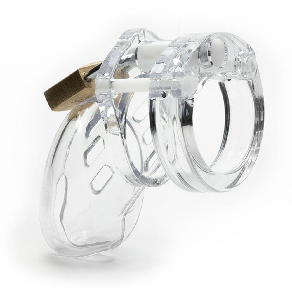 CB-6000S Chastity Cock Cage Kit - Clear - Clear 2.5 Inch Cock Cage Kit - 6000SCLR