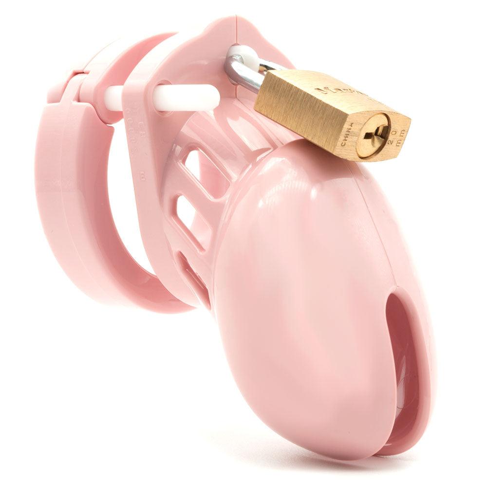 CB-6000S Chastity Cock Cage Kit - Pink - Pink 2.5 Inch Cock Cage Kit - 6000SPNK