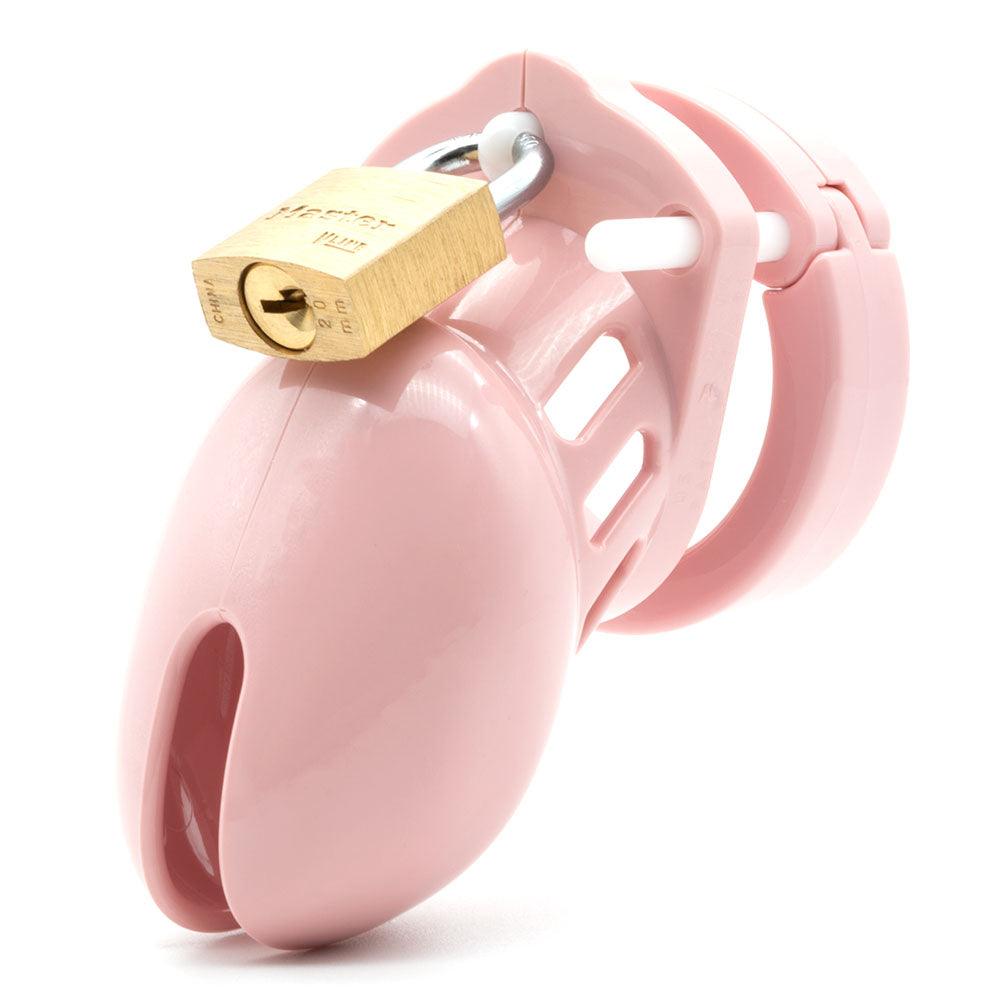 CB-6000S Chastity Cock Cage Kit - Pink - Pink 2.5 Inch Cock Cage Kit - 6000SPNK