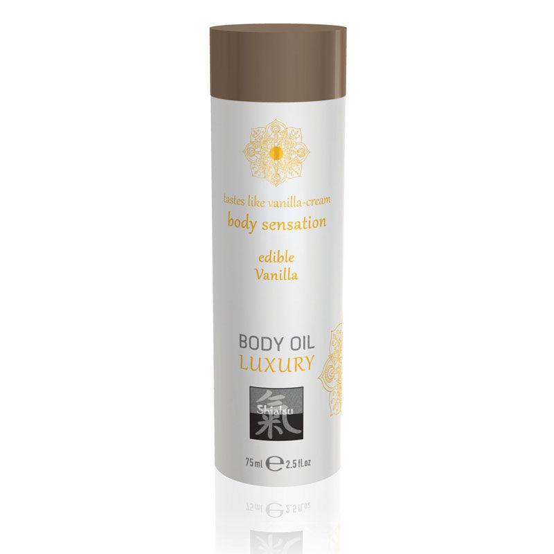 SHIATSU Edible Body Oil - Luxury - Vanilla Flavoured - 75 ml - 67021