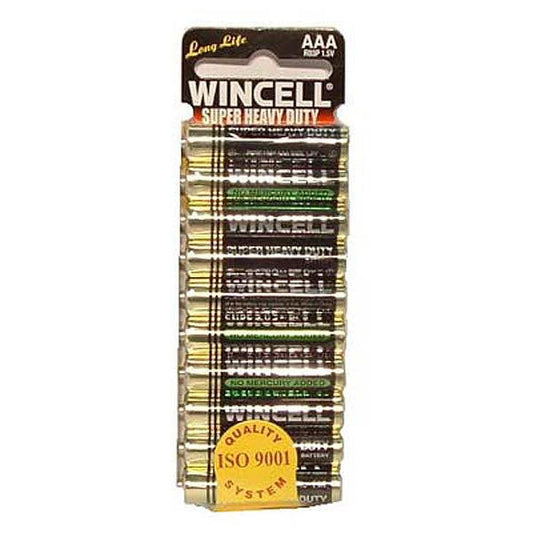 Wincell AAA Super Heavy Duty Batteries - Super Heavy Duty Batteries - AAA 10 Pack - AAABP10SH