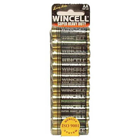 Wincell AA Super Heavy Duty Batteries - Super Heavy Duty Batteries - AA 10 Pack - AABP10SH