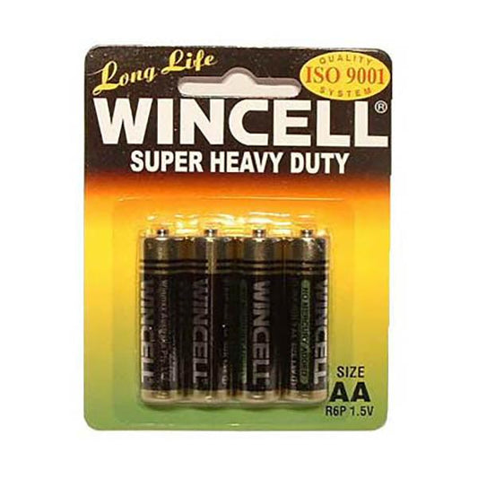 Wincell AA Super Heavy Duty Batteries - Super Heavy Duty Batteries - AA 4 Pack - AABP4SH