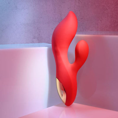 Adam & Eve EVE'S BIG AND CURVY G - Red 19.8 cm USB Rechargeable Rabbit Vibrator - AE-BL-1300-2