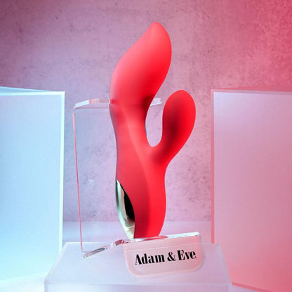 Adam & Eve EVE'S BIG AND CURVY G - Red 19.8 cm USB Rechargeable Rabbit Vibrator - AE-BL-1300-2