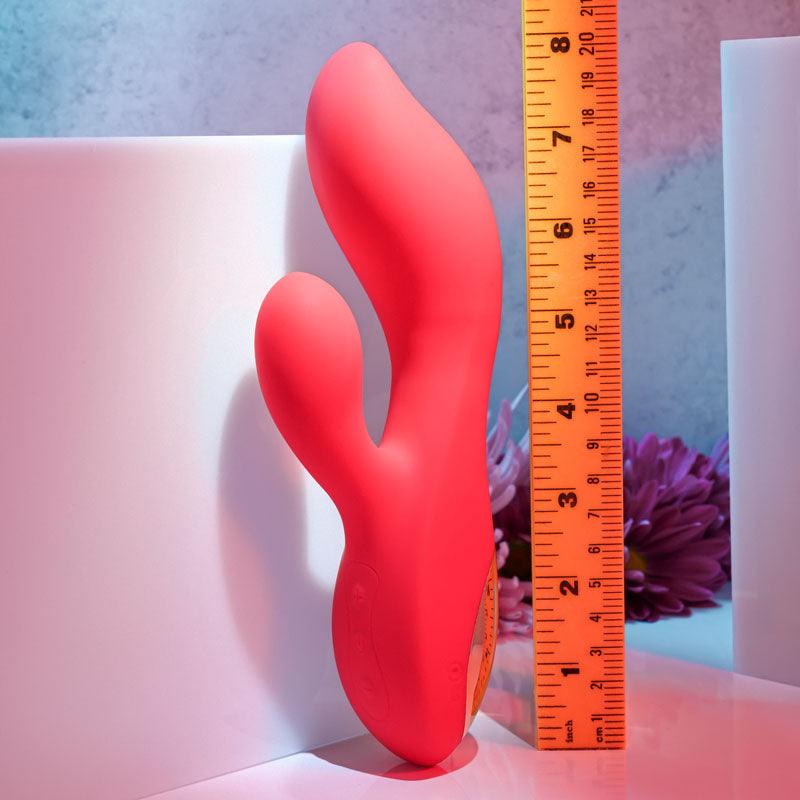 Adam & Eve EVE'S BIG AND CURVY G - Red 19.8 cm USB Rechargeable Rabbit Vibrator - AE-BL-1300-2