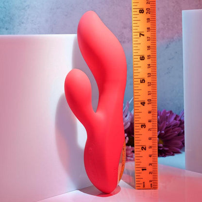 Adam & Eve EVE'S BIG AND CURVY G - Red 19.8 cm USB Rechargeable Rabbit Vibrator - AE-BL-1300-2