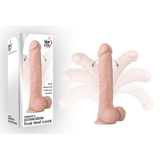 Adam & Eve Adam's Poseable True Feel Cock - Flesh 29.2 cm (11.5'') Flexible Dong - AE-WF-3121-2