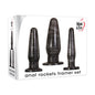 Adam & Eve ANAL ROCKETS TRAINER SET - Black Butt Plugs - Set of 3 Sizes - AE-WF-8799-2