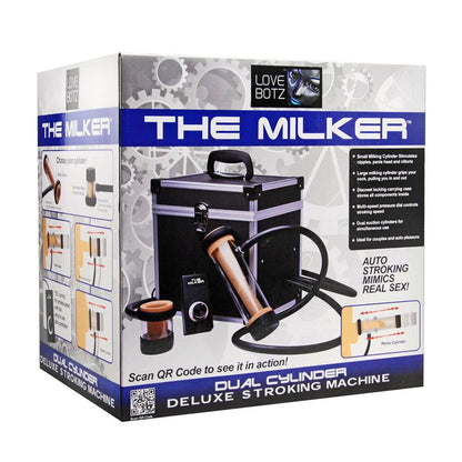 LoveBotz The Milker Dual Cylinder Deluxe Stroking Machine - Mains Powered Milking Masturbator - AE371