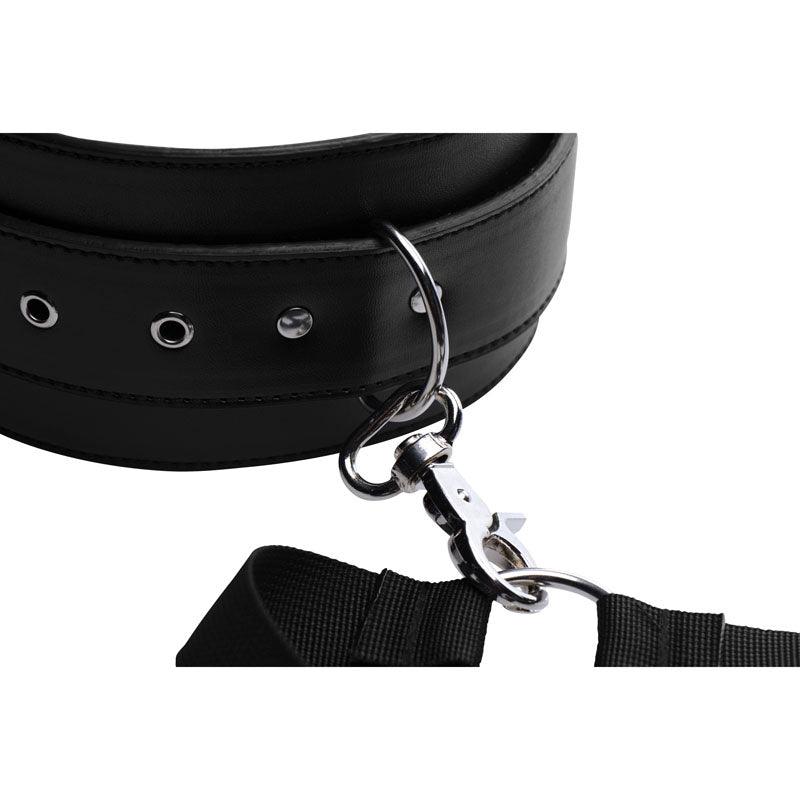 Master Series Acquire Thigh Harness & Wrist Cuffs - Black Restraints - AE801