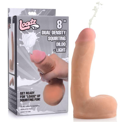 Loadz 8'' Dual Density Squirting Dildo - Flesh 20.3 cm Squirting Dong - AF654