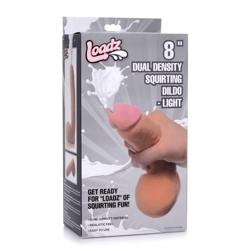 Loadz 8'' Dual Density Squirting Dildo - Flesh 20.3 cm Squirting Dong - AF654