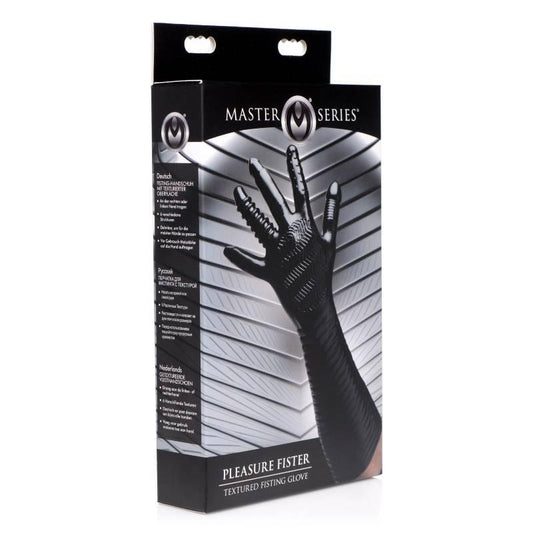 Master Series Pleasure Fister - Black Textured Fisting Glove - AF897