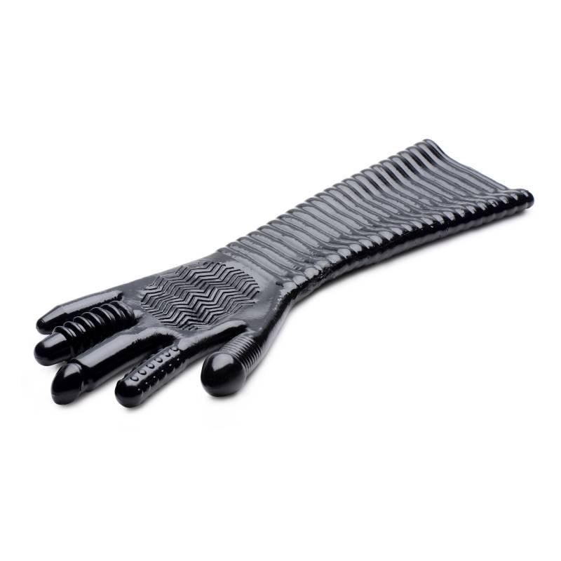 Master Series Pleasure Fister - Black Textured Fisting Glove - AF897