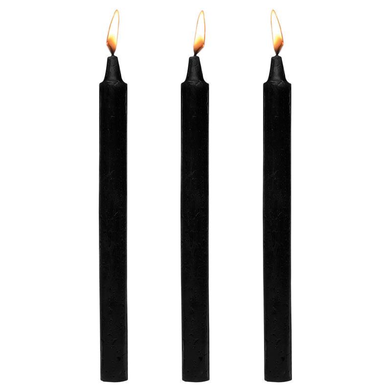 Master Series Fetish Drip Candles - Black - 3 Pack - AG364-BLACK