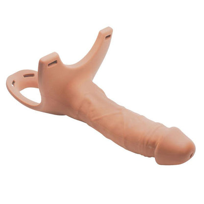 Size Matters Silicone Dildo Strap-On - Flesh 15.2 cm Hollow Strap-On - AG365-FLESH