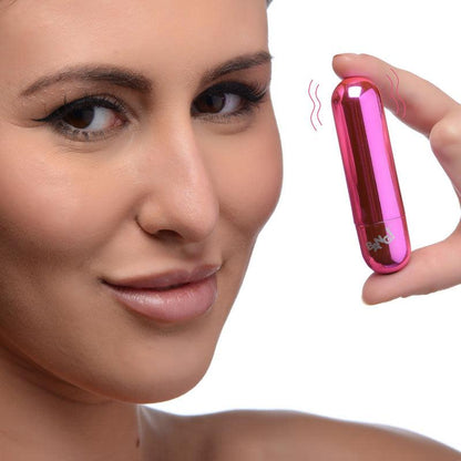 Bang! 10X Vibrating Metallic Bullet - Pink USB Rechargeable Bullet - AG656-PINK