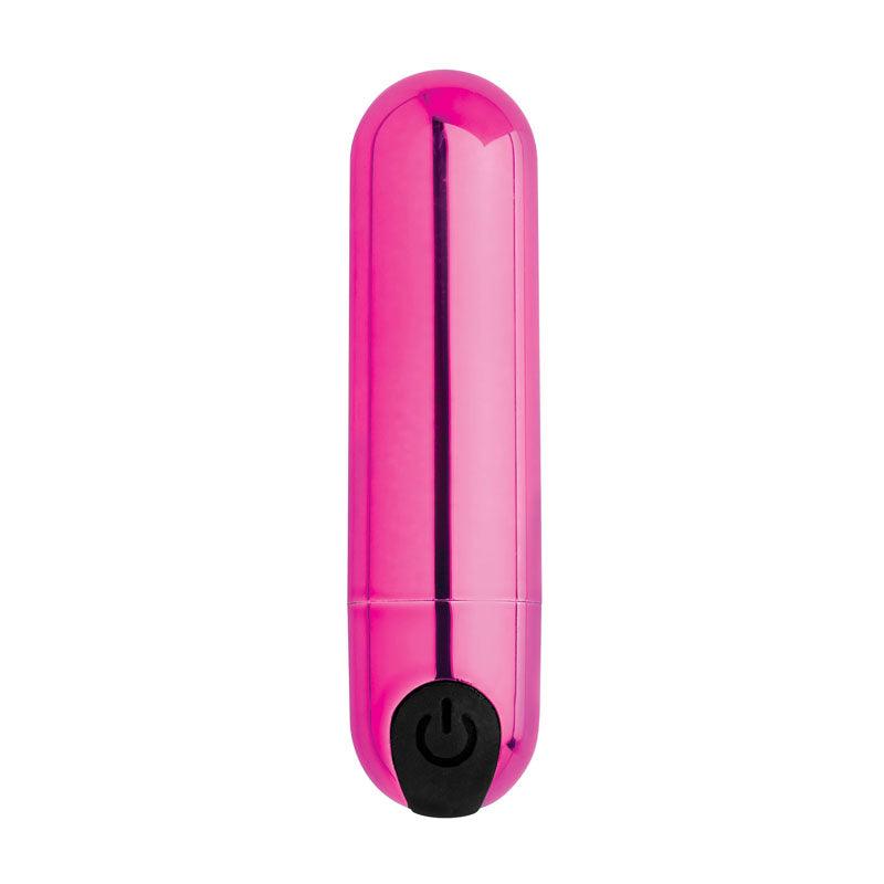 Bang! 10X Vibrating Metallic Bullet - Pink USB Rechargeable Bullet - AG656-PINK