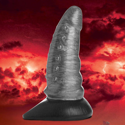 Creature Cocks Beastly Tapered Bumpy Silicone Dildo - Silver 21 cm Bumpy Dildo - AG878