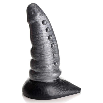 Creature Cocks Beastly Tapered Bumpy Silicone Dildo - Silver 21 cm Bumpy Dildo - AG878