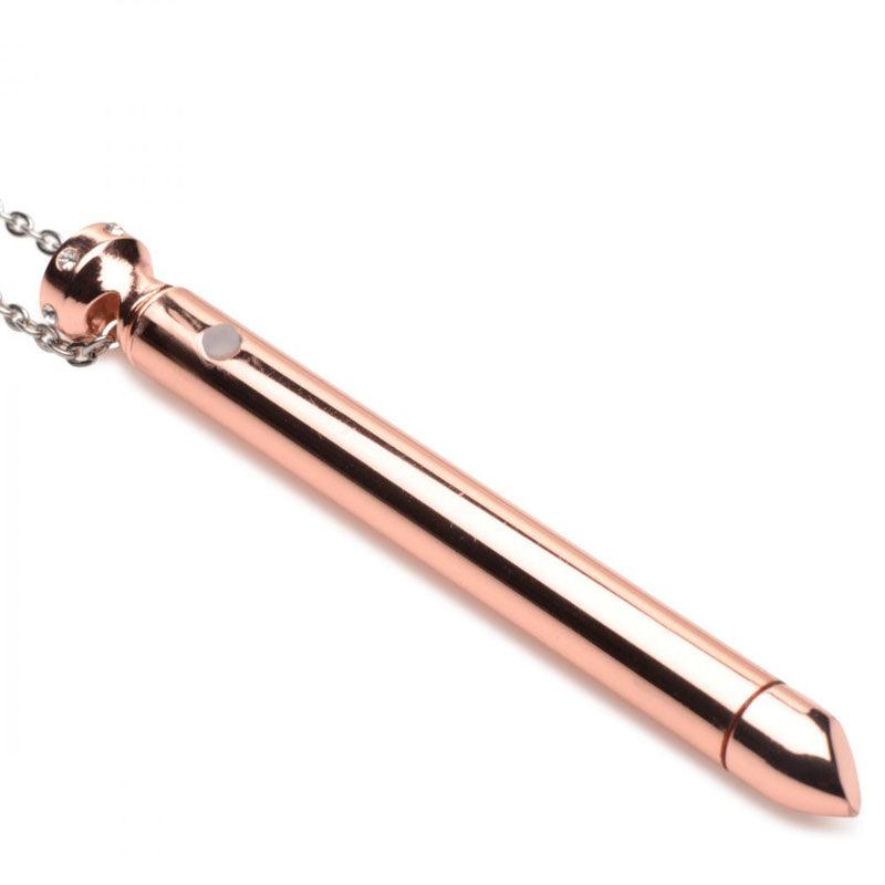 Charmed 7X Vibrating Necklace - Rose Gold 11 cm USB Rechargeable Vibrating Necklace - AG894-ROSE