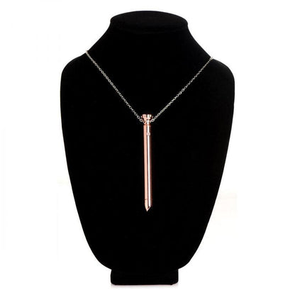 Charmed 7X Vibrating Necklace - Rose Gold 11 cm USB Rechargeable Vibrating Necklace - AG894-ROSE