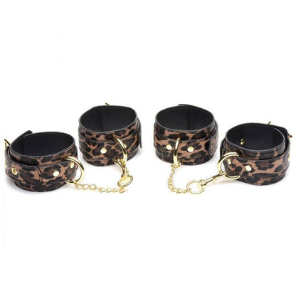 Master Series Wild Sex - Leopard Coloured 7 Piece Bondage Set - AG956