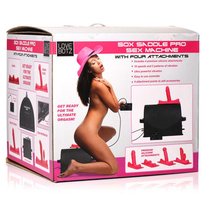 LoveBotz 50X Saddle Pro Sex Machine - Mains Powered Machine with 4 Attachments - AH057